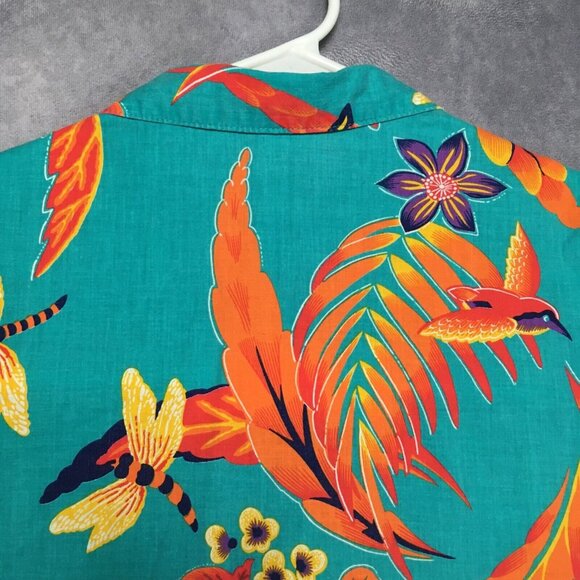 Pipeline Mens Floral Hawaiian Shirt size‎ Medium Short Sleeve Button Up Made USA - Picture 8 of 12